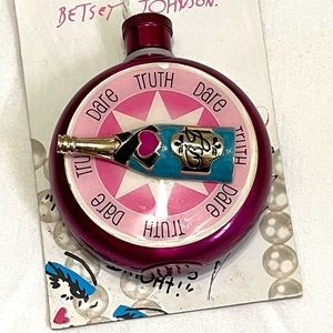 Betsey Johnson Novelty Truth or Dare Pink Flask